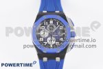 Royal Oak Offshore 44mm Blue/Black Ceramic APF 1:1 Best Edition Blue/Black Dial on Rubber Strap A3126 V2