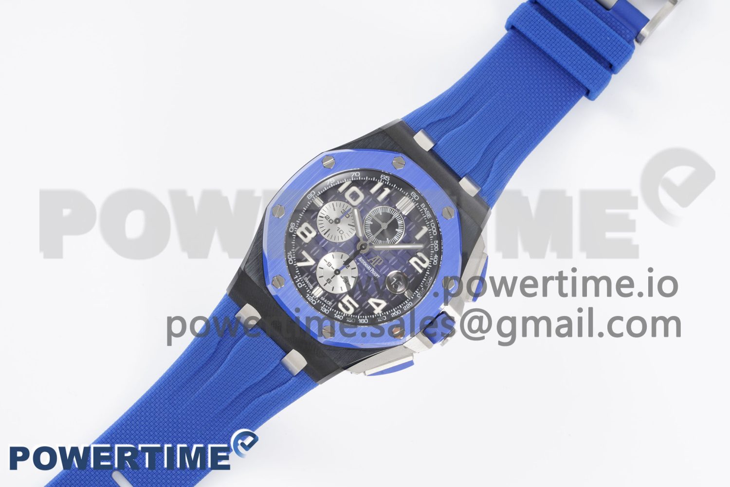 Royal Oak Offshore 44mm Blue/Black Ceramic APF 1:1 Best Edition Blue/Black Dial on Rubber Strap A3126 V2 - Image 2
