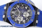 Royal Oak Offshore 44mm Blue/Black Ceramic APF 1:1 Best Edition Blue/Black Dial on Rubber Strap A3126 V2 - Image 3