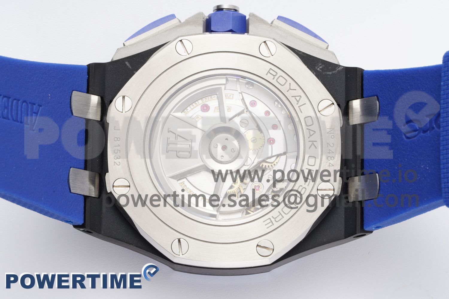 Royal Oak Offshore 44mm Blue/Black Ceramic APF 1:1 Best Edition Blue/Black Dial on Rubber Strap A3126 V2 - Image 8