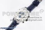 Royal Oak Offshore 42mm SS APF 1:1 Best Edition White/Blue Dial on Blue Leather Strap A7750 - Image 2