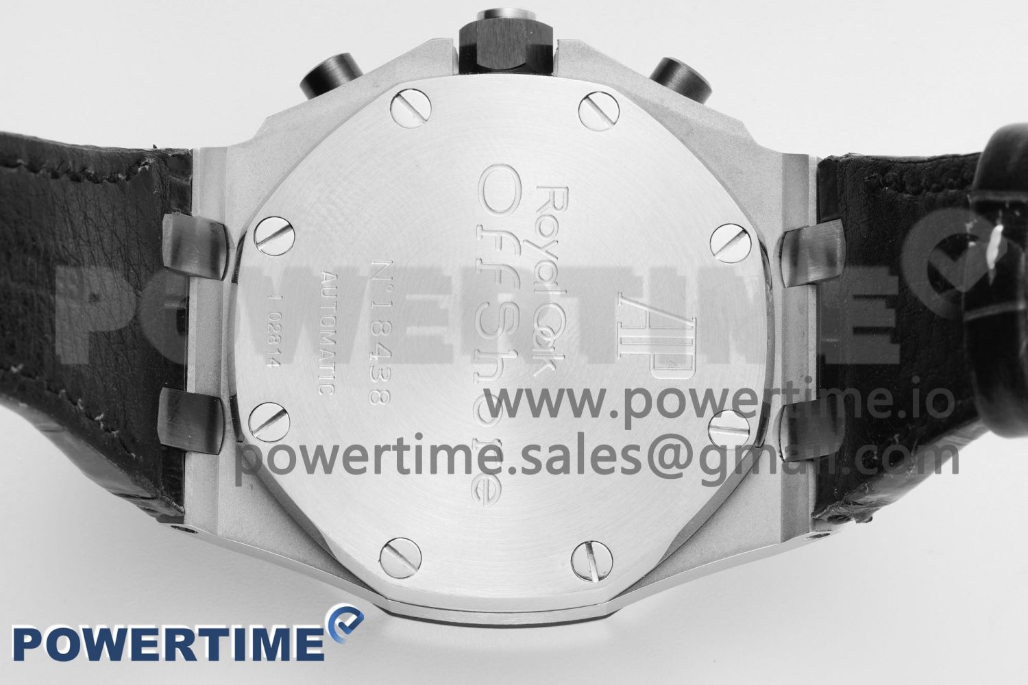 Royal Oak Offshore 42mm SS APF 1:1 Best Edition White/Black Dial on Black Leather Strap A7750 - Image 10