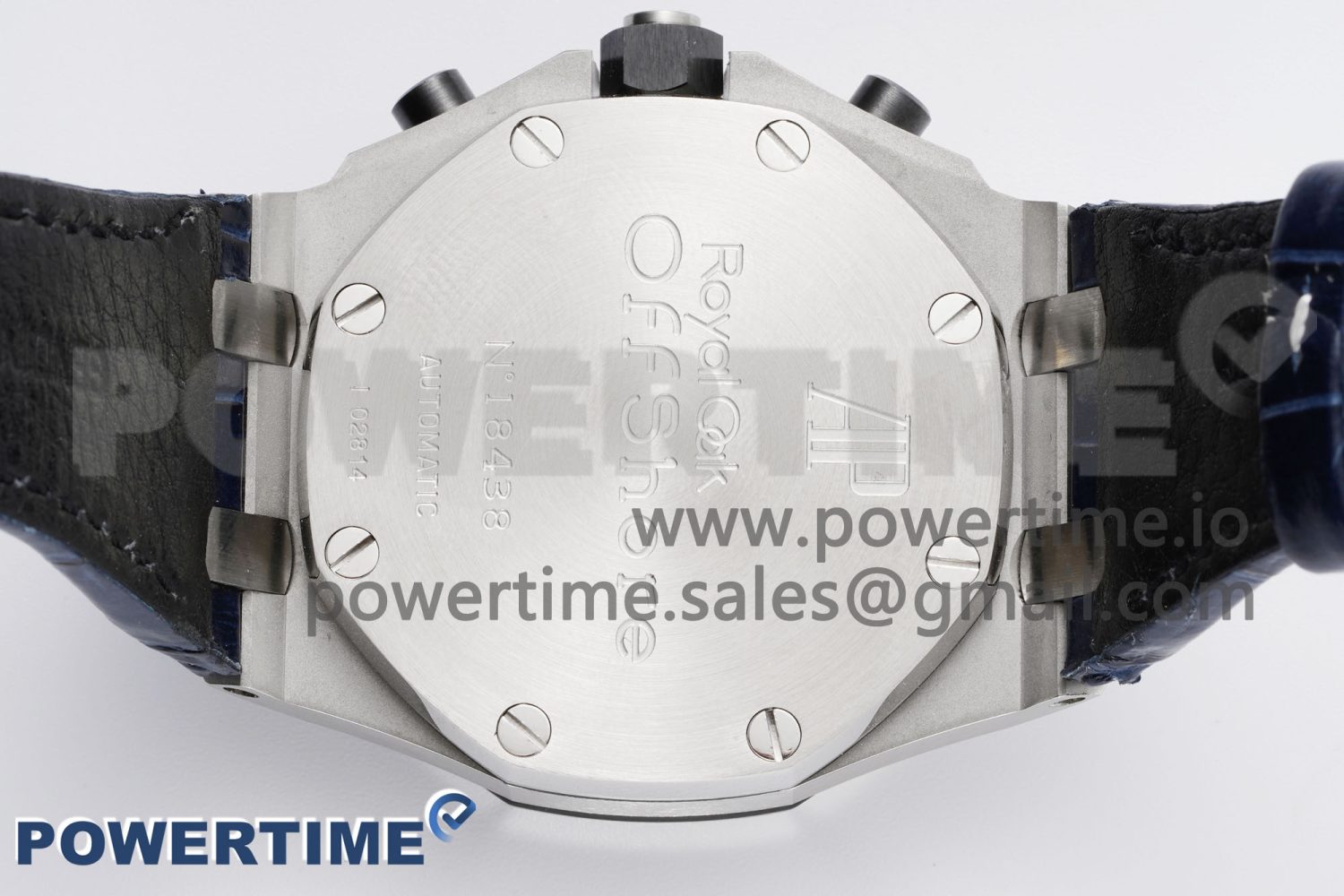 Royal Oak Offshore 42mm SS APF 1:1 Best Edition White/Blue Dial on Blue Leather Strap A7750 - Image 10