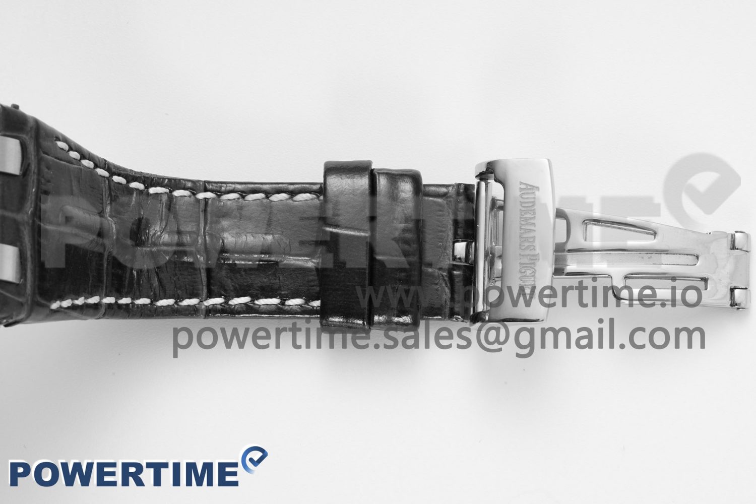 Royal Oak Offshore 42mm SS APF 1:1 Best Edition White/Black Dial on Black Leather Strap A7750 - Image 13