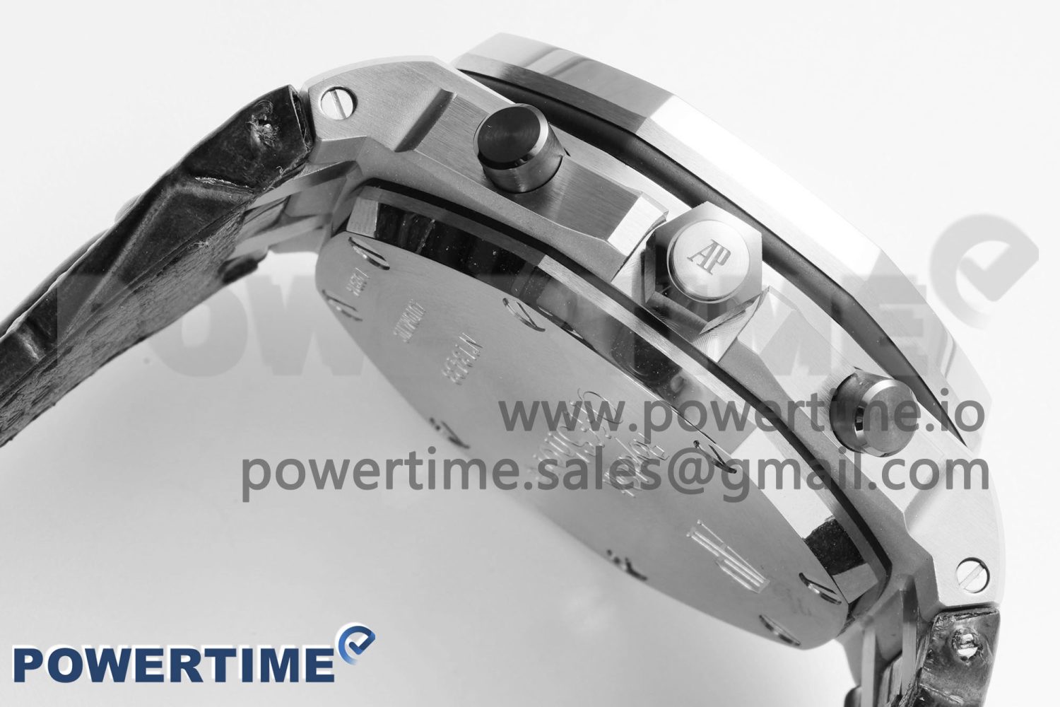 Royal Oak Offshore 42mm SS APF 1:1 Best Edition White/Black Dial on Black Leather Strap A7750 - Image 6