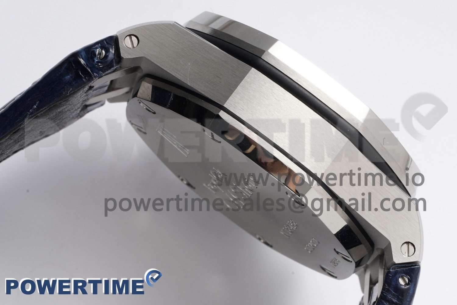Royal Oak Offshore 42mm SS APF 1:1 Best Edition White/Blue Dial on Blue Leather Strap A7750 - Image 7