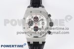 Royal Oak Offshore 42mm SS APF 1:1 Best Edition White/Black Dial on Black Leather Strap A7750
