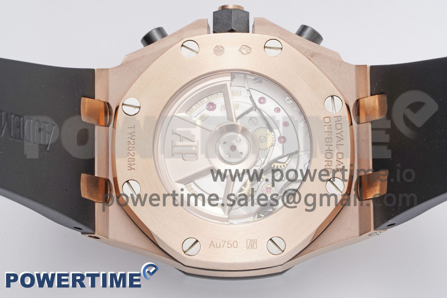 Royal Oak Offshore 42mm RG Black Ceramic Bezel APF 1:1 Best Edition Black Dial on Black Rubber Strap A3126 - Image 8