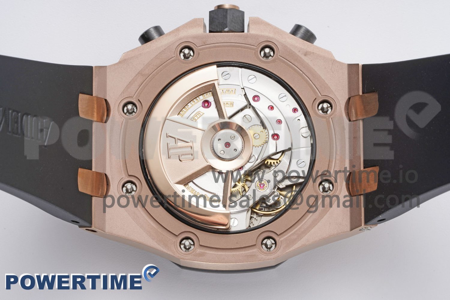 Royal Oak Offshore 42mm RG Black Ceramic Bezel APF 1:1 Best Edition Black Dial on Black Rubber Strap A3126 - Image 9