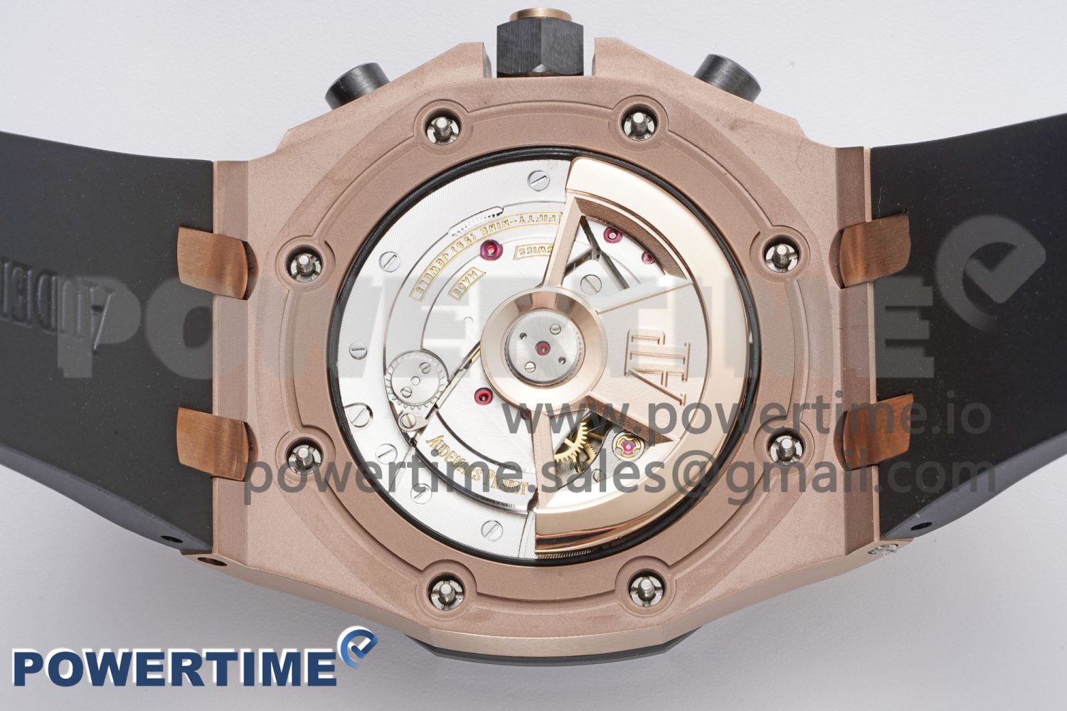 Royal Oak Offshore 42mm RG Black Ceramic Bezel APF 1:1 Best Edition Black Dial on Black Rubber Strap A3126 - Image 10