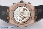 Royal Oak Offshore 42mm RG Black Ceramic Bezel APF 1:1 Best Edition Black Dial on Black Rubber Strap A3126 - Image 10