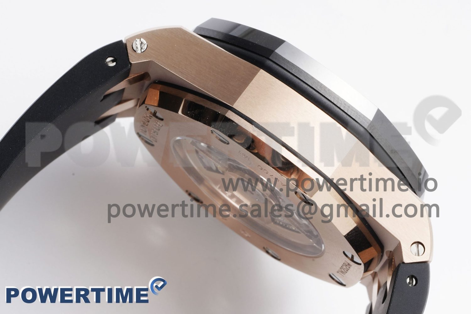 Royal Oak Offshore 42mm RG Black Ceramic Bezel APF 1:1 Best Edition Black Dial on Black Rubber Strap A3126 - Image 7