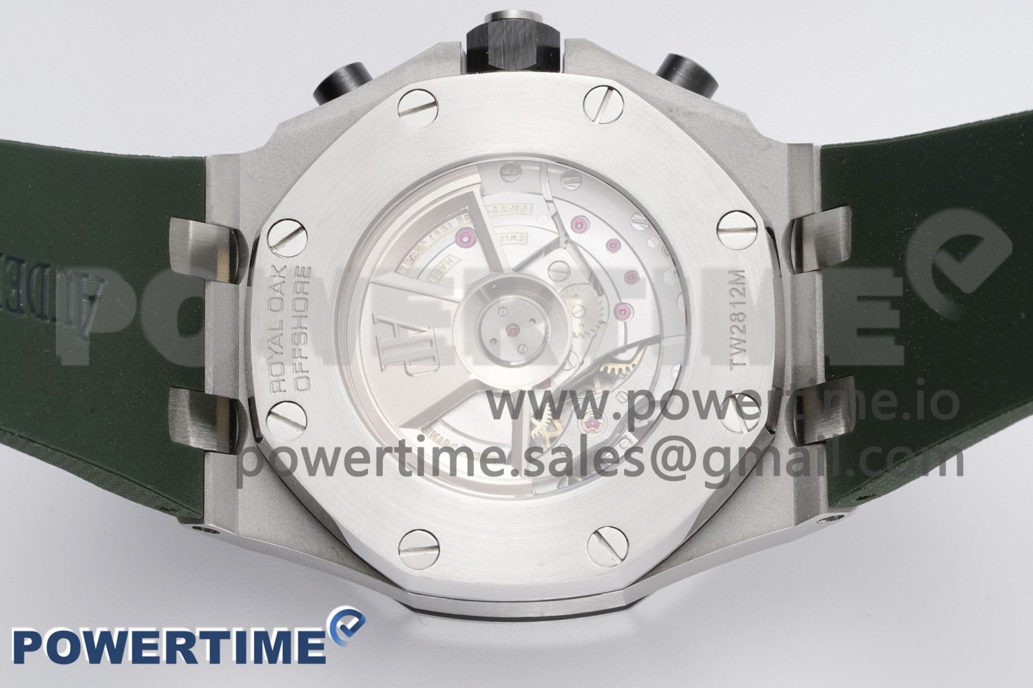 Royal Oak Offshore 42mm SS APF 1:1 Best Edition Green Dial on Green Rubber Strap A4404 - Image 8