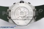 Royal Oak Offshore 42mm SS APF 1:1 Best Edition Green Dial on Green Rubber Strap A4404 - Image 8