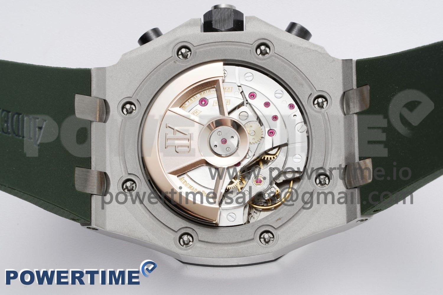 Royal Oak Offshore 42mm SS APF 1:1 Best Edition Green Dial on Green Rubber Strap A4404 - Image 9
