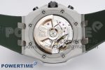 Royal Oak Offshore 42mm SS APF 1:1 Best Edition Green Dial on Green Rubber Strap A4404 - Image 9