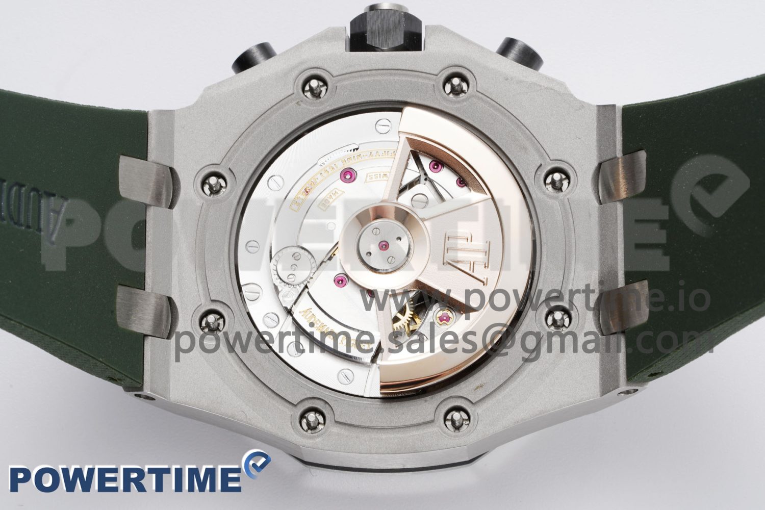 Royal Oak Offshore 42mm SS APF 1:1 Best Edition Green Dial on Green Rubber Strap A4404 - Image 10