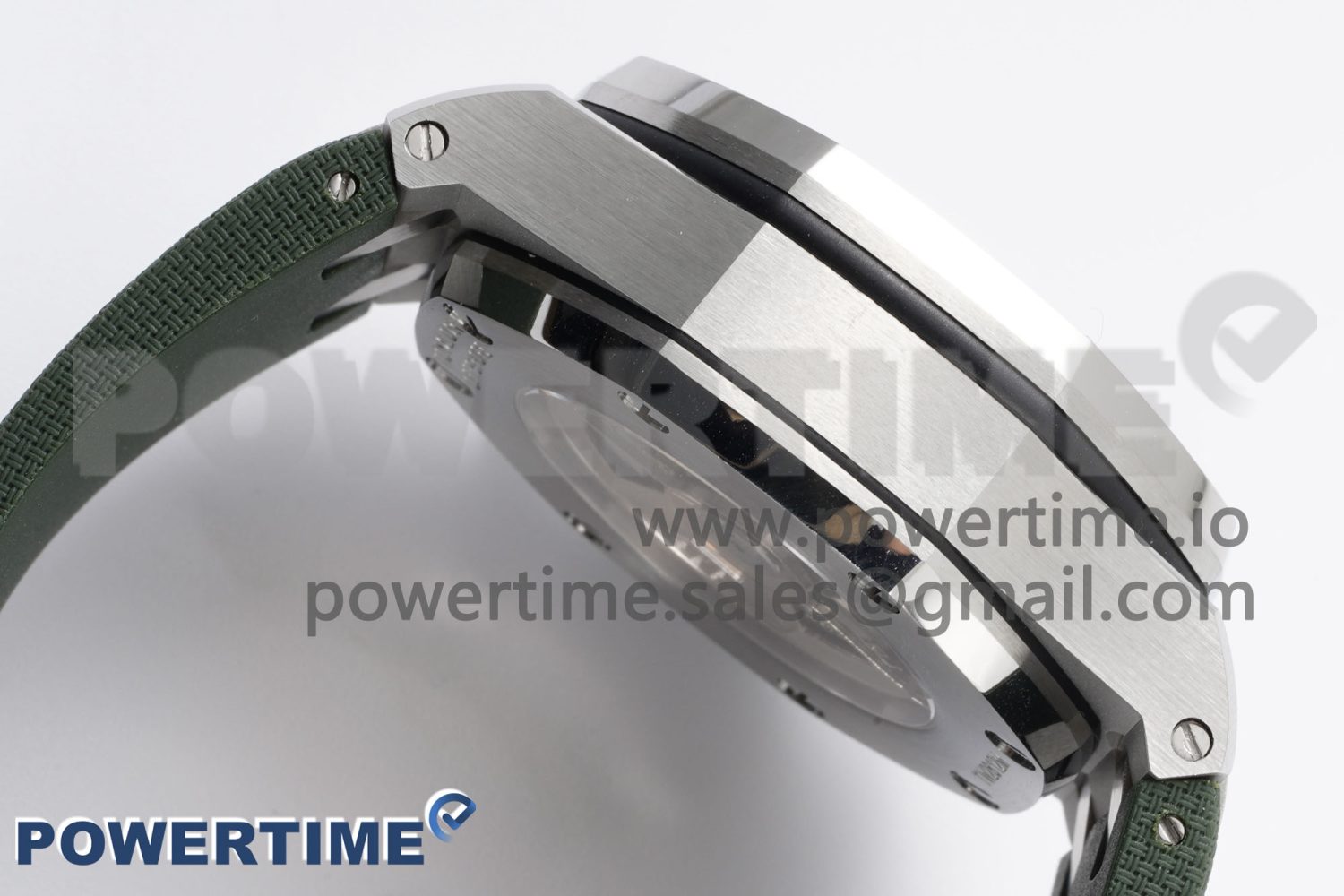 Royal Oak Offshore 42mm SS APF 1:1 Best Edition Green Dial on Green Rubber Strap A4404 - Image 7