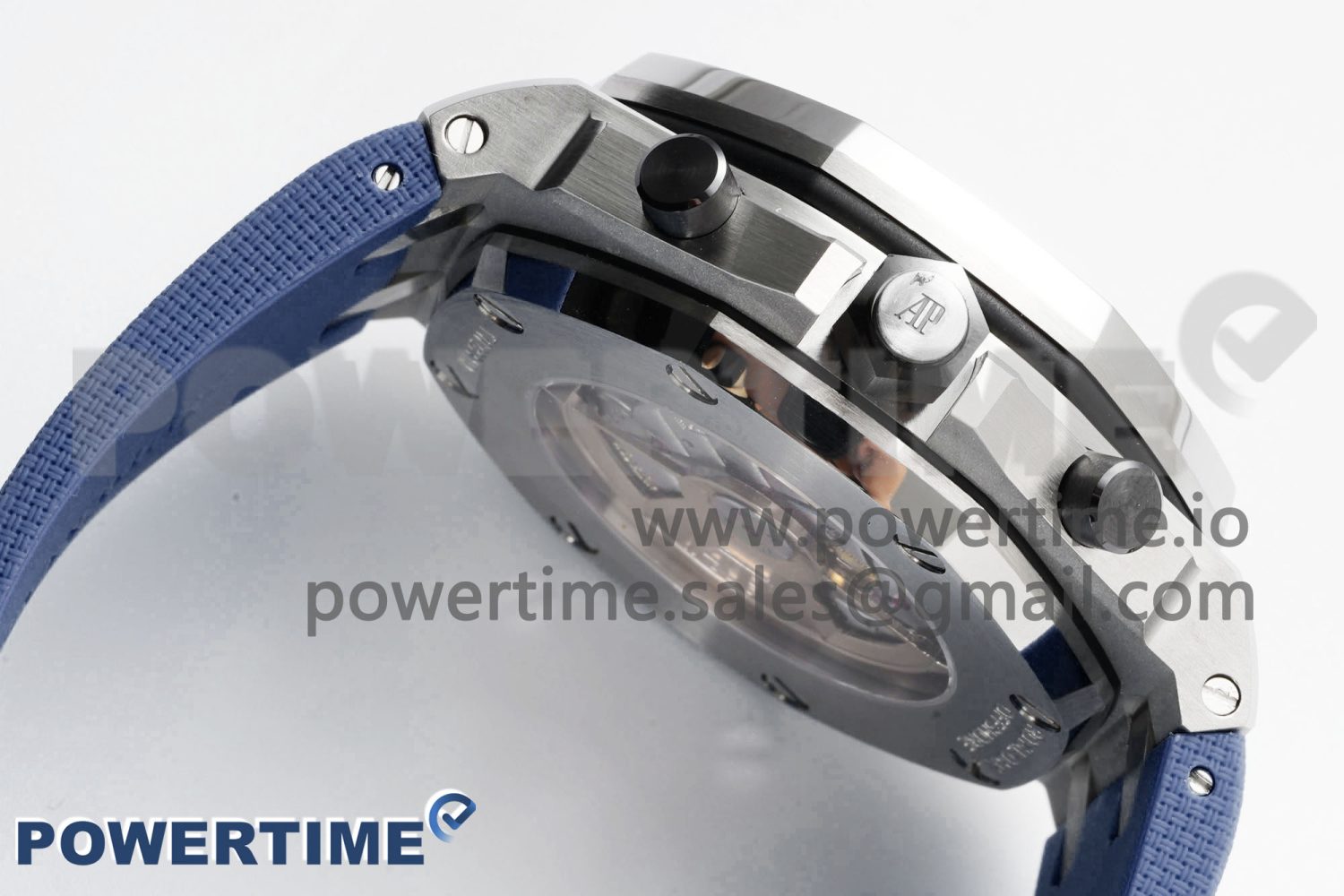 Royal Oak Offshore 42mm SS APF 1:1 Best Edition Blue/Silver Dial on Blue Rubber Strap A3126 - Image 6