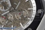 Royal Oak Offshore 44mm SS Black Ceramic Bezel APF 1:1 Best Edition Gray Dial on Gray Rubber Strap A3126 - Image 5
