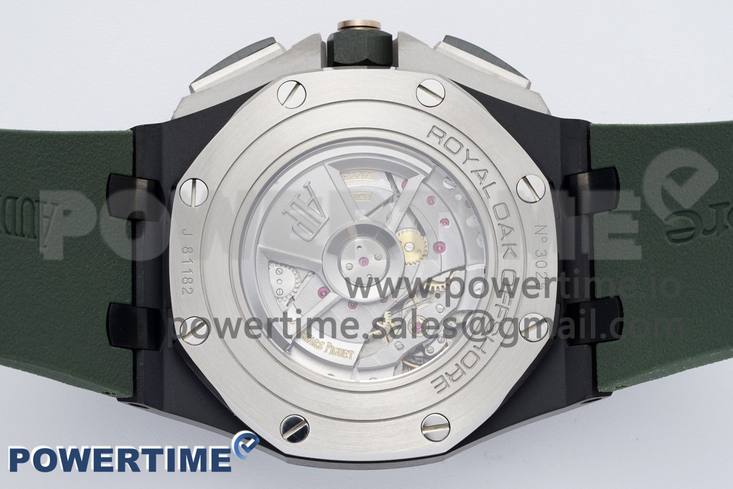 Royal Oak Offshore 2020 44mm APF 1:1 Best Edition Green Ceramic Bezel on Rubber Strap A3126 - Image 8