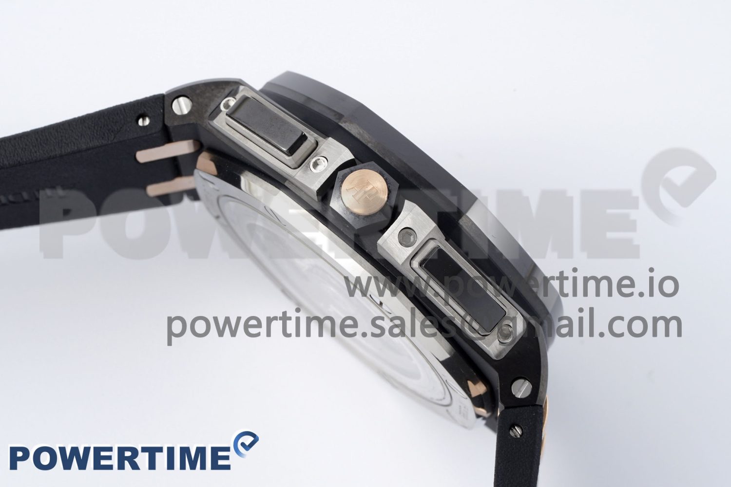 Royal Oak Offshore 44mm Black Ceramic Case APF 1:1 Best Edition Gray/White Dial on Black Rubber Strap A3126 - Image 6