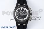 Royal Oak Offshore 44mm Real Ceramic APF 1:1 Best Edition Black Dial White Inner Bezel on Rubber Strap A3126