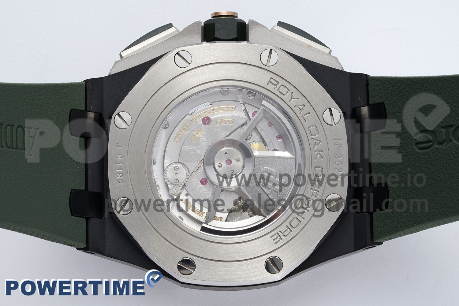 Royal Oak Offshore 2020 44mm APF 1:1 Best Edition Green Ceramic Bezel on Rubber Strap A3126 - Image 9