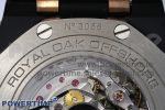 Royal Oak Offshore 44mm Black Ceramic Case APF 1:1 Best Edition Gray/White Dial on Black Rubber Strap A3126 - Image 10