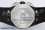 Royal Oak Offshore 44mm Black Ceramic Case APF 1:1 Best Edition Gray/White Dial on Black Rubber Strap A3126 - Image 9