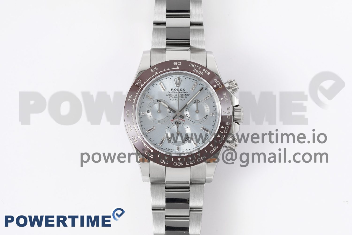 Daytona 116506 Brown Ceramic KING 1:1 Best Edition Ice Blue Crystal Dial on SS Bracelet SA4130 - Image 1