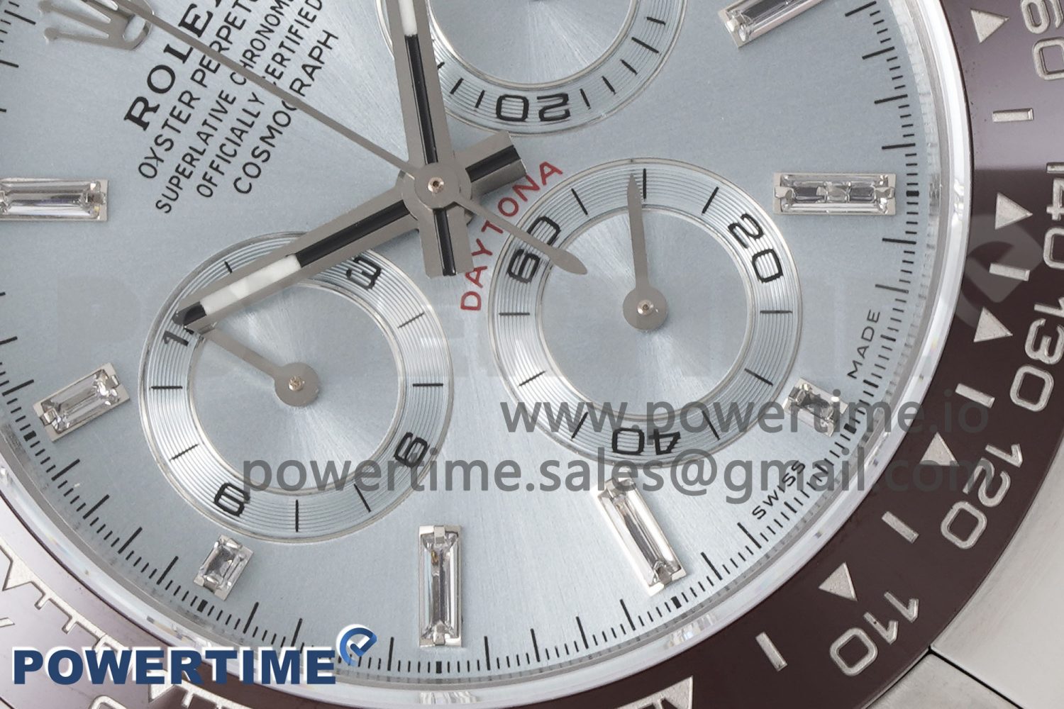 Daytona 116506 Brown Ceramic KING 1:1 Best Edition Ice Blue Crystal Dial on SS Bracelet SA4130 - Image 5