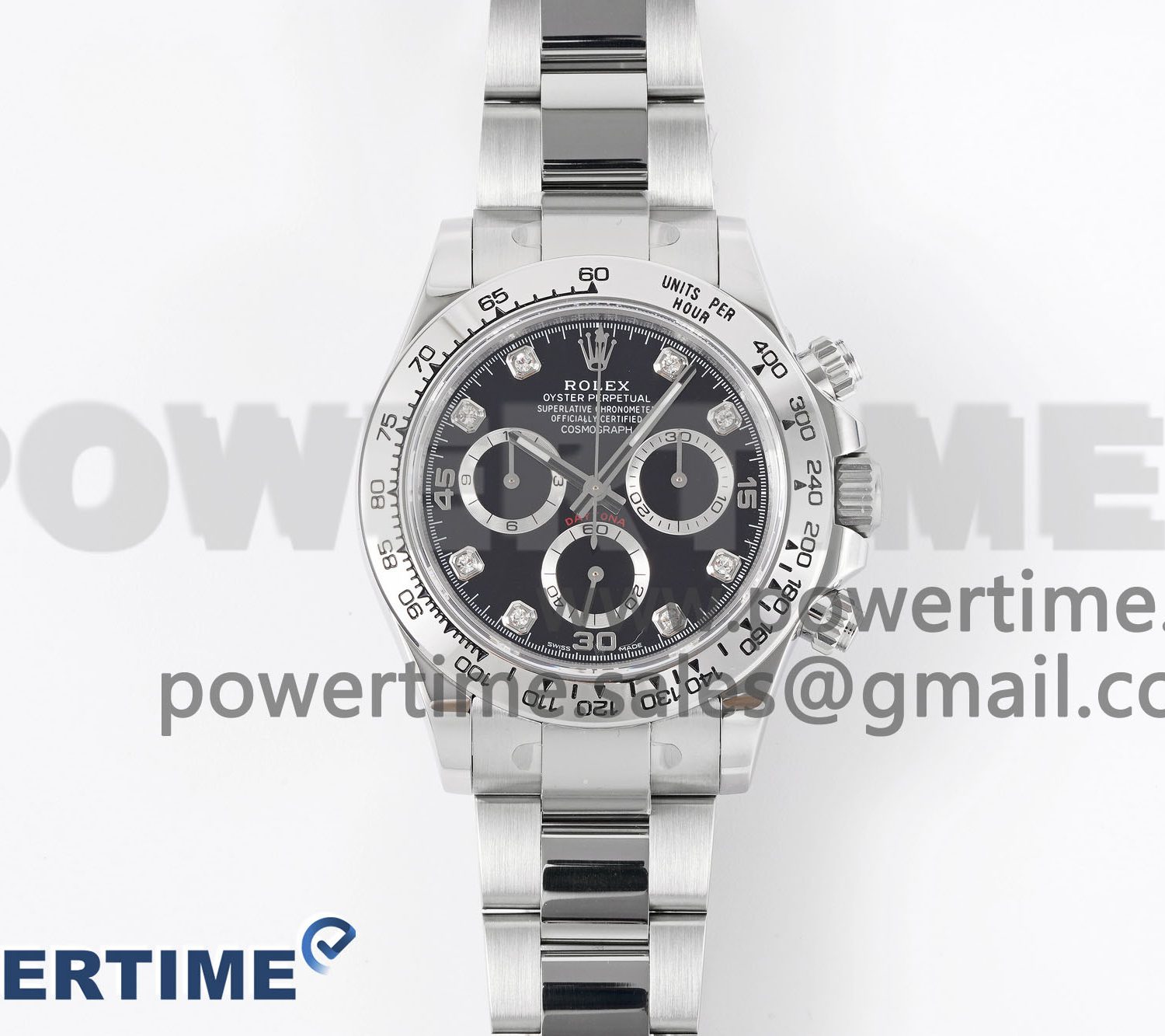 Daytona 116509 KING 1:1 Best Edition Black Diamonds Dial on SS Bracelet SA4130