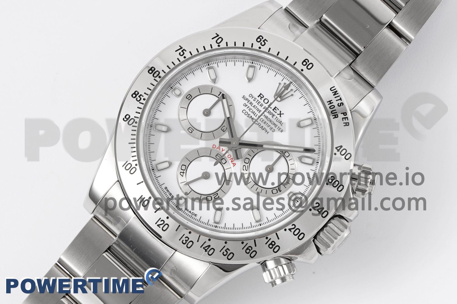 Daytona 116520 KING 1:1 Best Edition White Dial on SS Bracelet SA4130 - Image 2