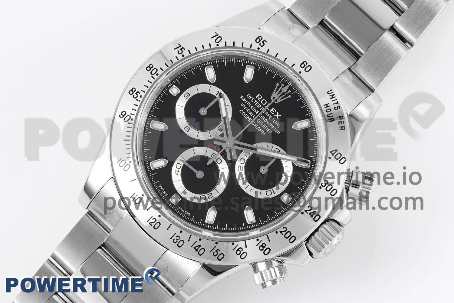 Daytona 116520 KING 1:1 Best Edition Black Dial on SS Bracelet SA4130 - Image 2