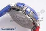Royal Oak Offshore 44mm Blue Ceramic Bezel APF 1:1 Best Edition Blue/Red Dial on Blue/Red Rubber Strap A3126 V2 - Image 6