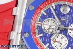 Royal Oak Offshore 44mm Blue Ceramic Bezel APF 1:1 Best Edition Blue/Red Dial on Blue/Red Rubber Strap A3126 V2 - Image 4