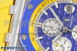 Royal Oak Offshore 44mm Blue Ceramic Bezel APF 1:1 Best Edition Blue/Yellow Dial on Blue/Yellow Rubber Strap A3126 V2 - Image 4