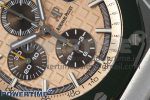 Royal Oak Offshore 44mm SS Green Ceramic Bezel APF 1:1 Best Edition Cream Dial on Camo Rubber Strap A3126 - Image 5