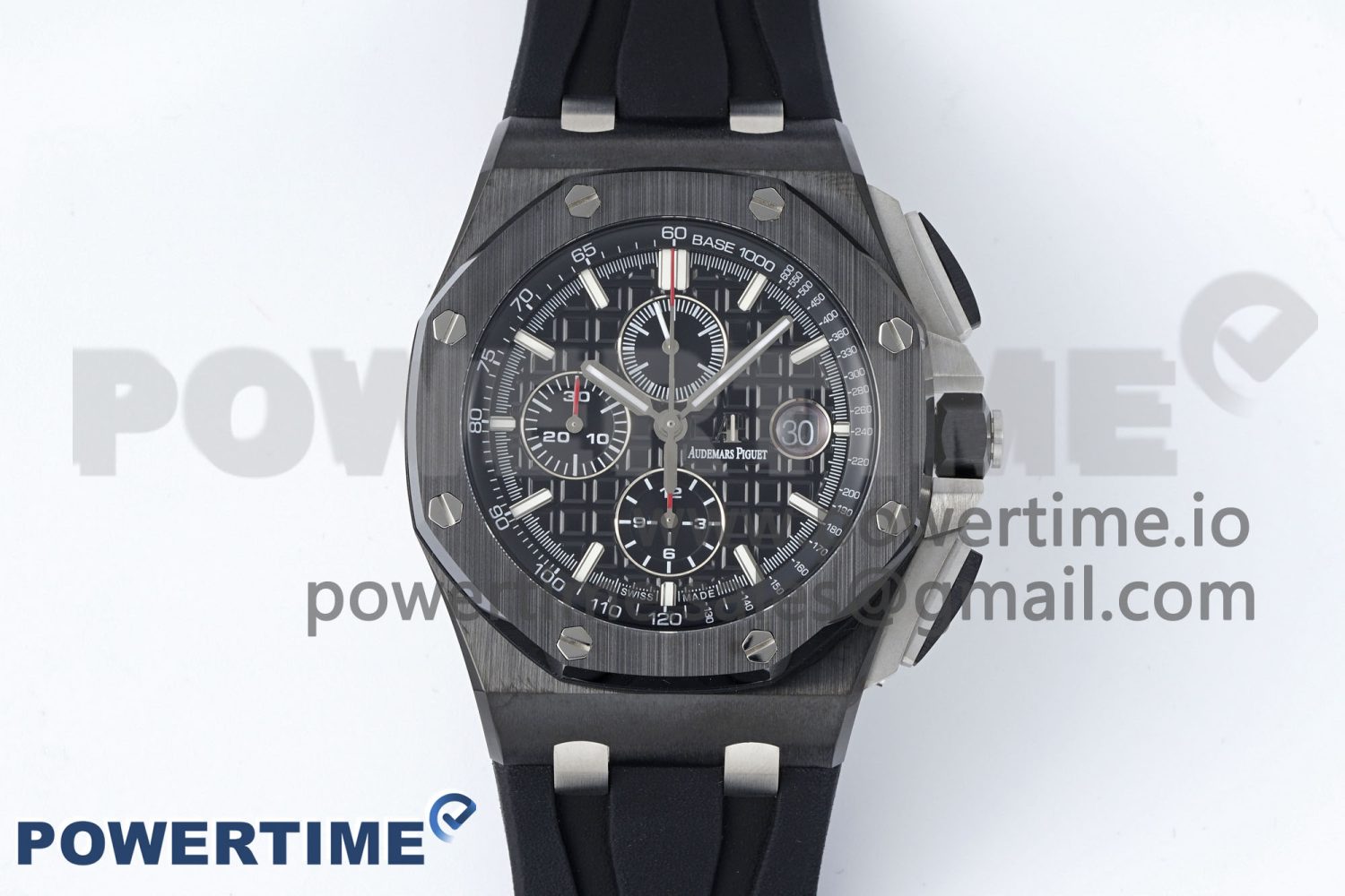 Royal Oak Offshore 44mm Black Ceramic Case APF 1:1 Best Edition Black Dial on Black Rubber Strap A3126 - Image 1