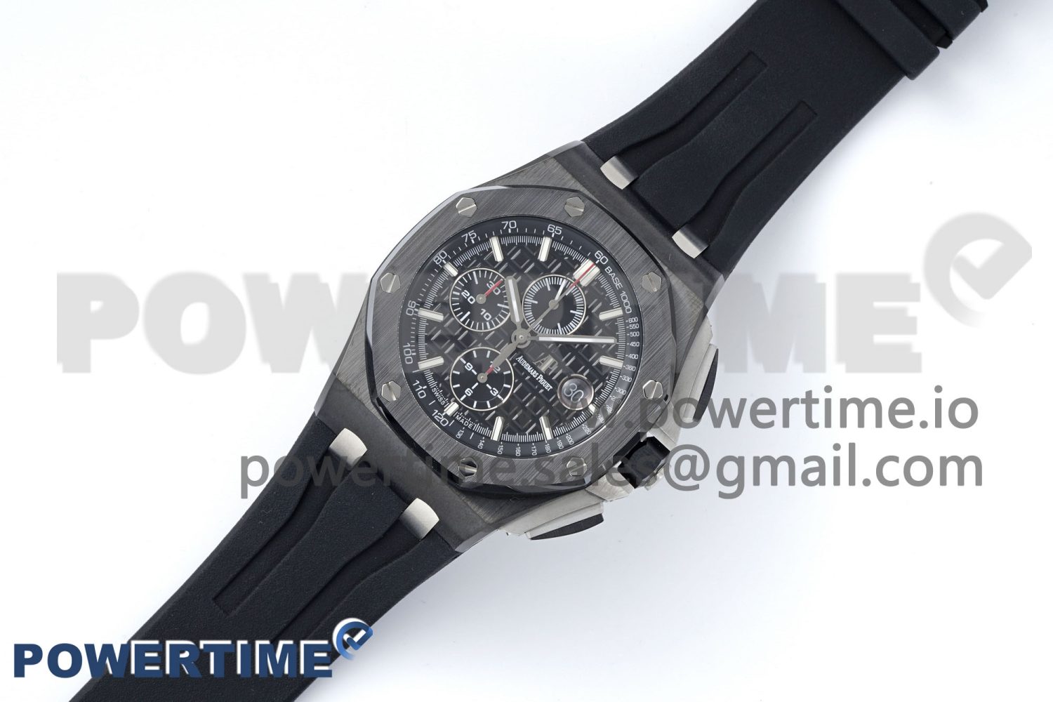 Royal Oak Offshore 44mm Black Ceramic Case APF 1:1 Best Edition Black Dial on Black Rubber Strap A3126 - Image 2