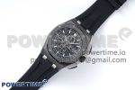 Royal Oak Offshore 44mm Black Ceramic Case APF 1:1 Best Edition Black Dial on Black Rubber Strap A3126 - Image 2