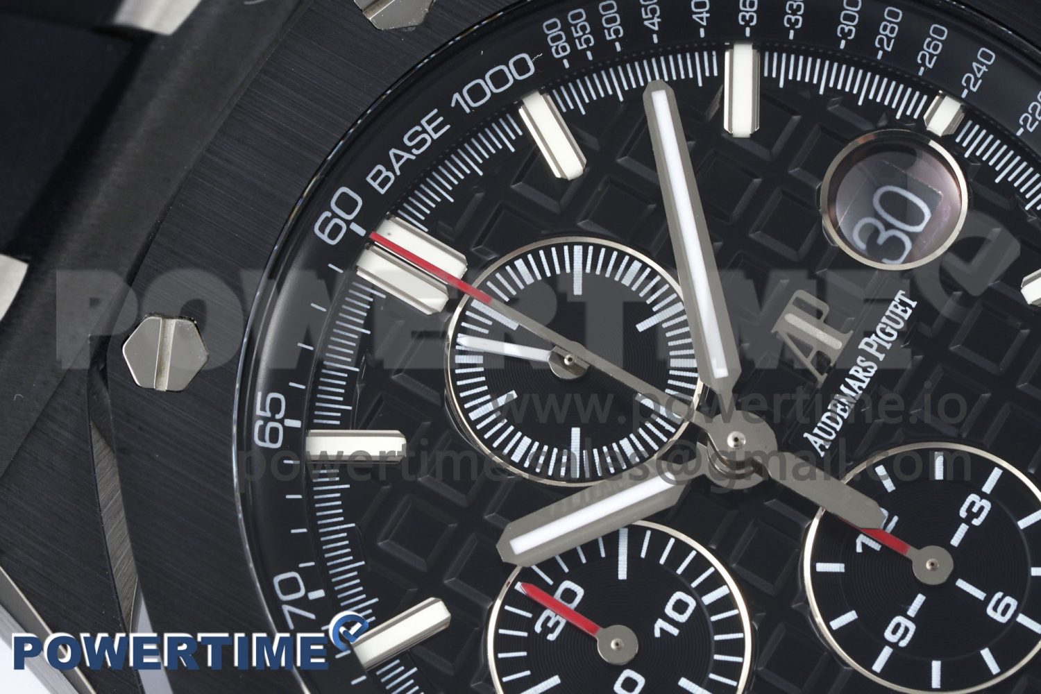 Royal Oak Offshore 44mm Black Ceramic Case APF 1:1 Best Edition Black Dial on Black Rubber Strap A3126 - Image 4