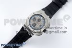 Royal Oak Offshore 44mm SS APF 1:1 Best Edition Gray/Blue Dial on Black Leather Strap A3126 - Image 2