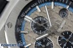 Royal Oak Offshore 44mm SS APF 1:1 Best Edition Gray/Blue Dial on Black Leather Strap A3126 - Image 4