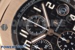 Royal Oak Offshore 42mm RG APF 1:1 Best Edition Black Dial on Brown Leather Strap A3126 - Image 4