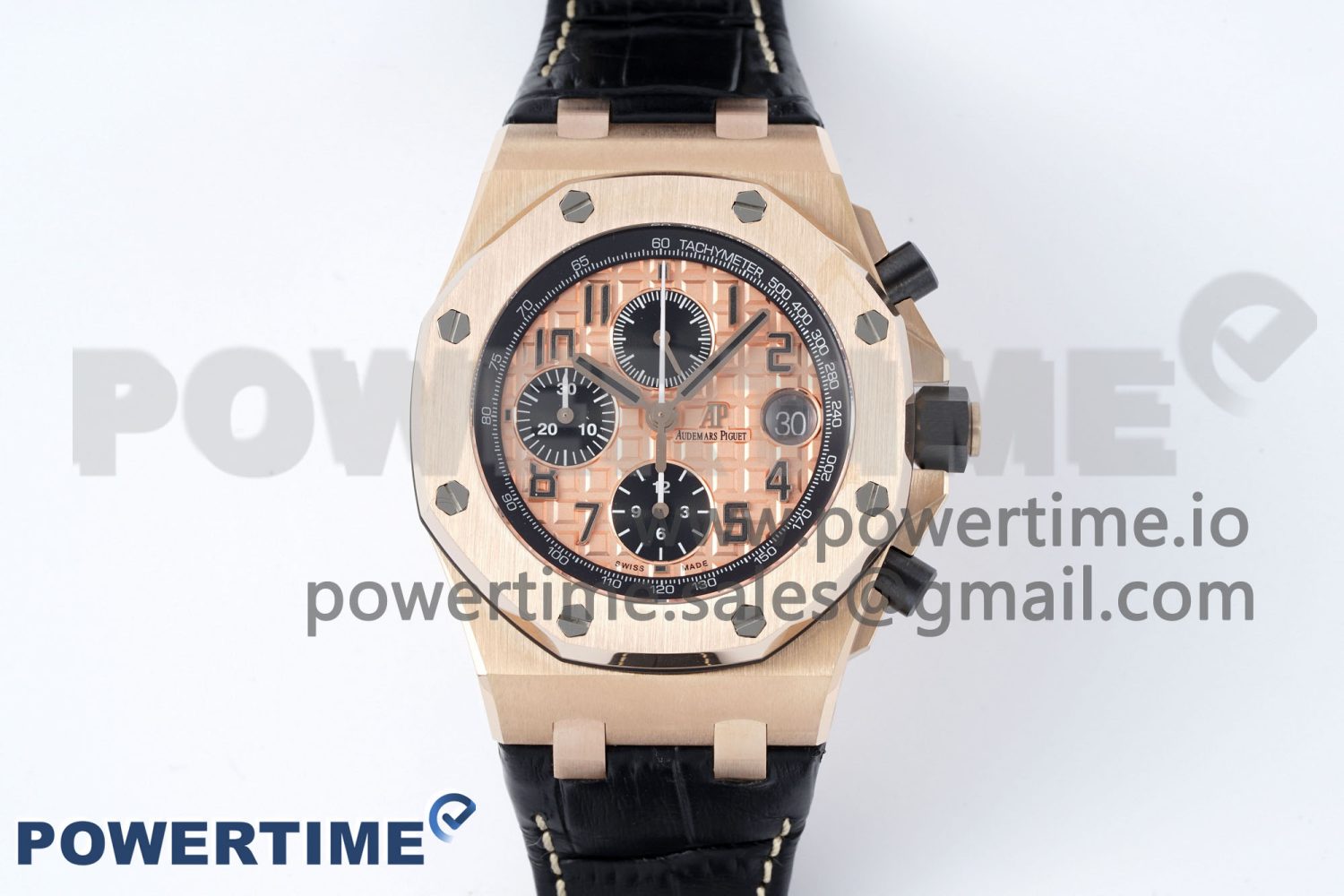Royal Oak Offshore 42mm RG APF 1:1 Best Edition RG Dial on Black Leather Strap A3126 - Image 1