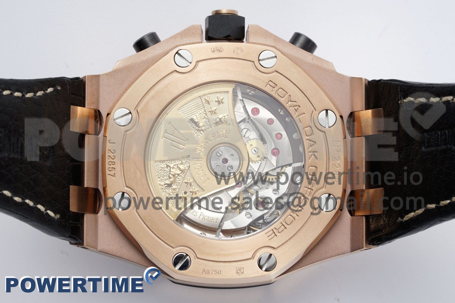 Royal Oak Offshore 42mm RG APF 1:1 Best Edition RG Dial on Black Leather Strap A3126 - Image 8