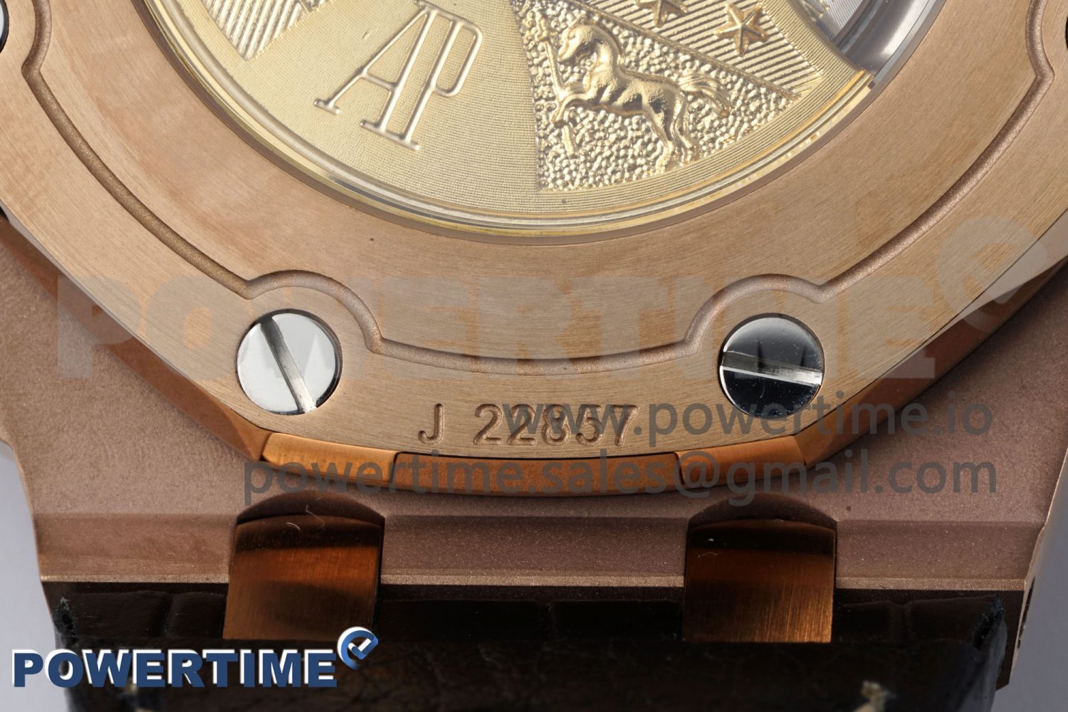 Royal Oak Offshore 42mm RG APF 1:1 Best Edition Black Dial on Brown Leather Strap A3126 - Image 11