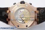 Royal Oak Offshore 42mm RG APF 1:1 Best Edition Black Dial on Brown Leather Strap A3126 - Image 9
